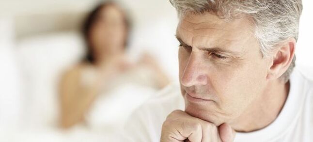 The man thought about the reason for the decline in his potency
